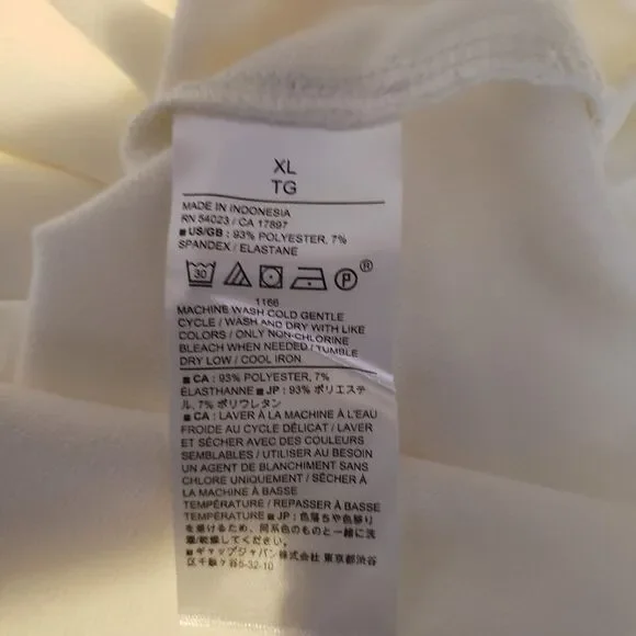 Banana Republic Long Sleeve Square Neck Dressy Ivory White Blouse Size XL NEW - Picture 6 of 9